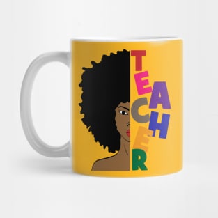 African American Teacher Afro Mug